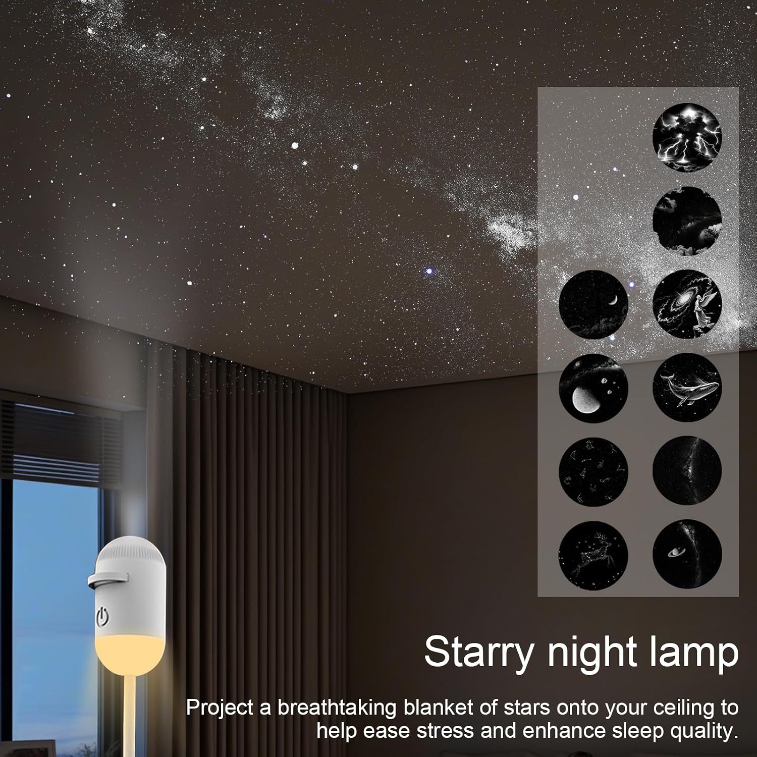 2-in-1 Mini Galaxy Star Projector