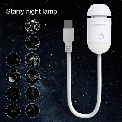 2-in-1 Mini Galaxy Star Projector